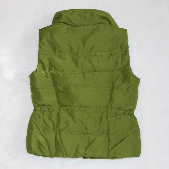 NWT Abercrombie & Fitch Girls Down Puffer Vest Jacket Green Size Large - Picture 3 of 3